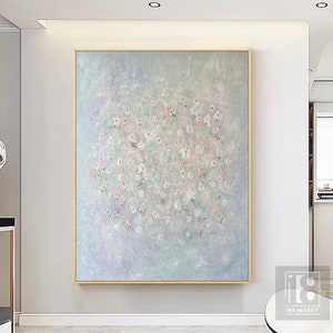 Large abstract painting,Modern abstract flower painting,Abstract texture wall art,Abstract landscape oil painting canvas artwork