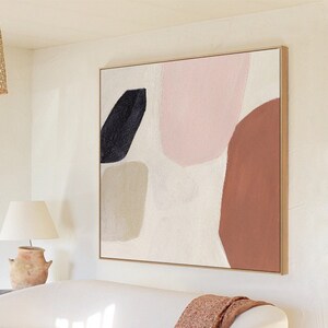 Original Abstract Painting,Beige Abstract Painting On Canvas,Beige Pink Minimalist Abstract Painting,Beige Wall Art,Beige Canvas Wall Art