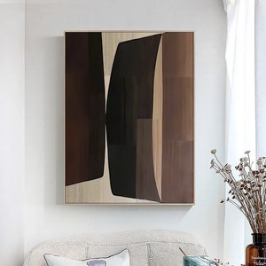 Brown wabi sabi wall art beige brown abstract painting neutral wall decor boho textured wall art brown minimalist painting entrance wall art