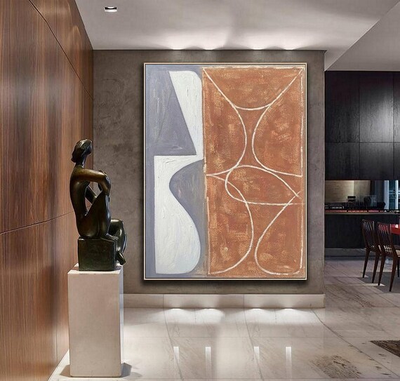 Original abstract painting,large abstract painting,wabi sabi wall art,oil hand painting on canvas,office wall art,textured wall art