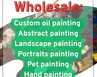 Servizio di pittura personalizzata all'ingrosso: pittura di ritratti personalizzata, pittura astratta di paesaggi personalizzata, pittura personalizzata di animali domestici, pittura personalizzata di famiglia