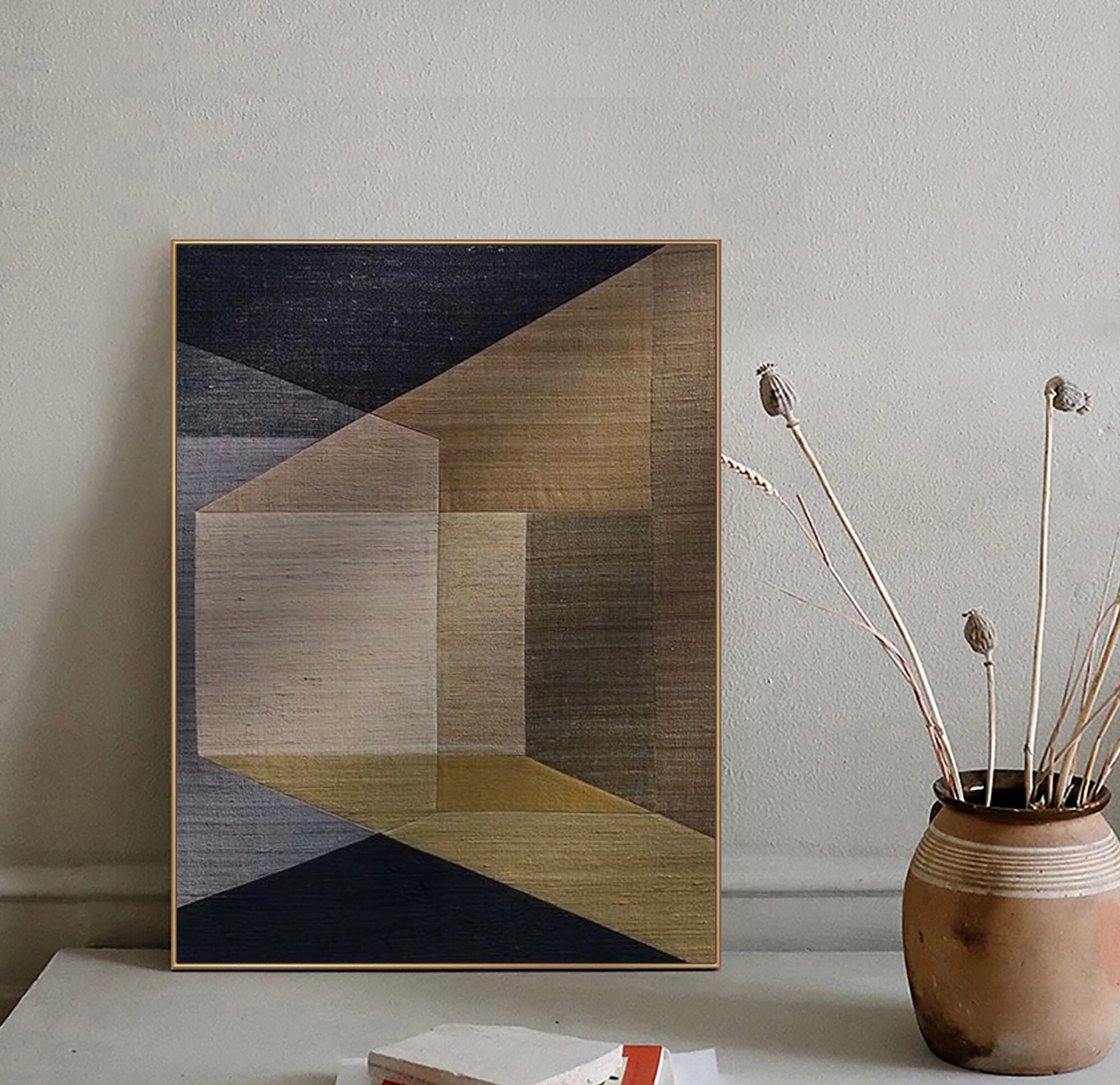 Neutral Wabi Sabi Wall Art Beige Brown Abstract Painting Neutral Wall ...