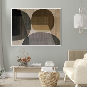 Neutral Wabi Sabi Wall Art Brown Abstract Painting Black Brown Textured ...