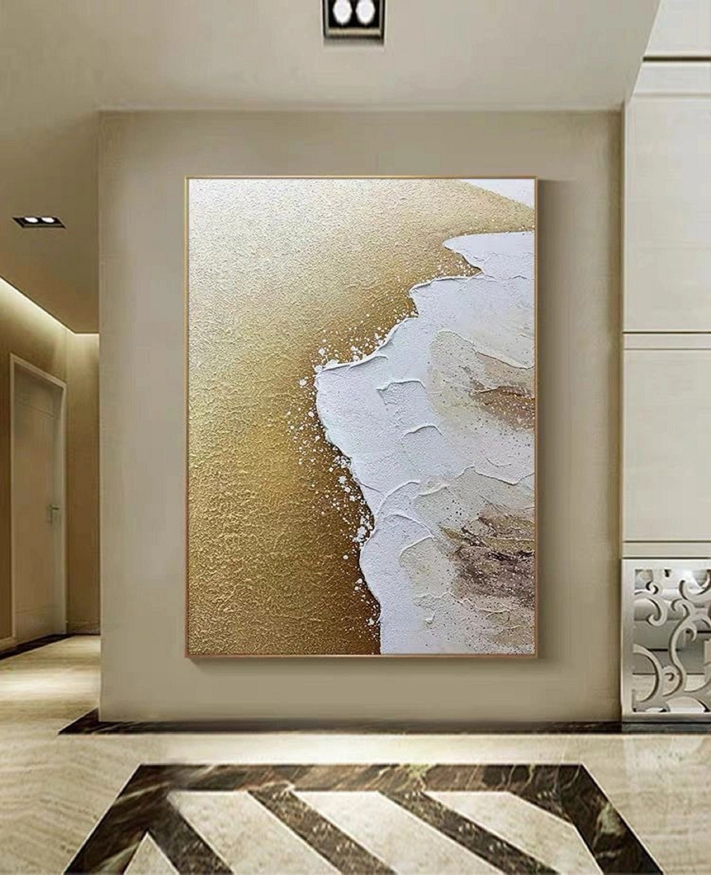 Brown Minimalist Texture Painting ｜ Wabi Sabi Wall Art ｜ Abstract Canvas Art