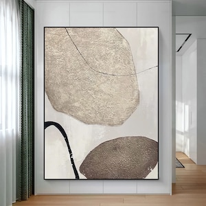 wabi sabi abstract wall art,Earth tone abstract painting,neutral wall decor,boho textured wall art,minimalist painting,entrance wall art