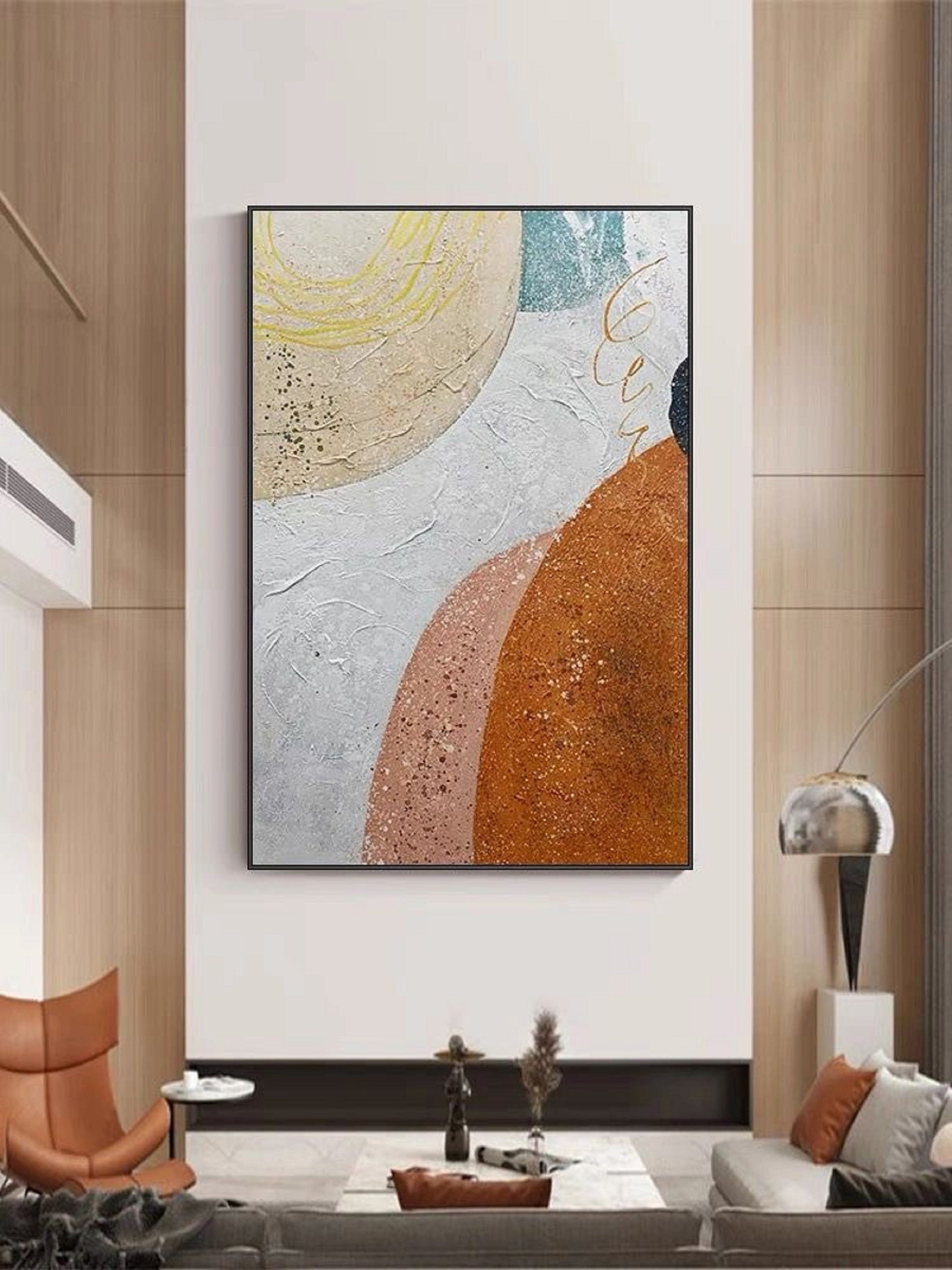 Sky, White Cloud & Ocean Abstract Painting ｜ Textured Canvas Art ｜ Seascape Painting