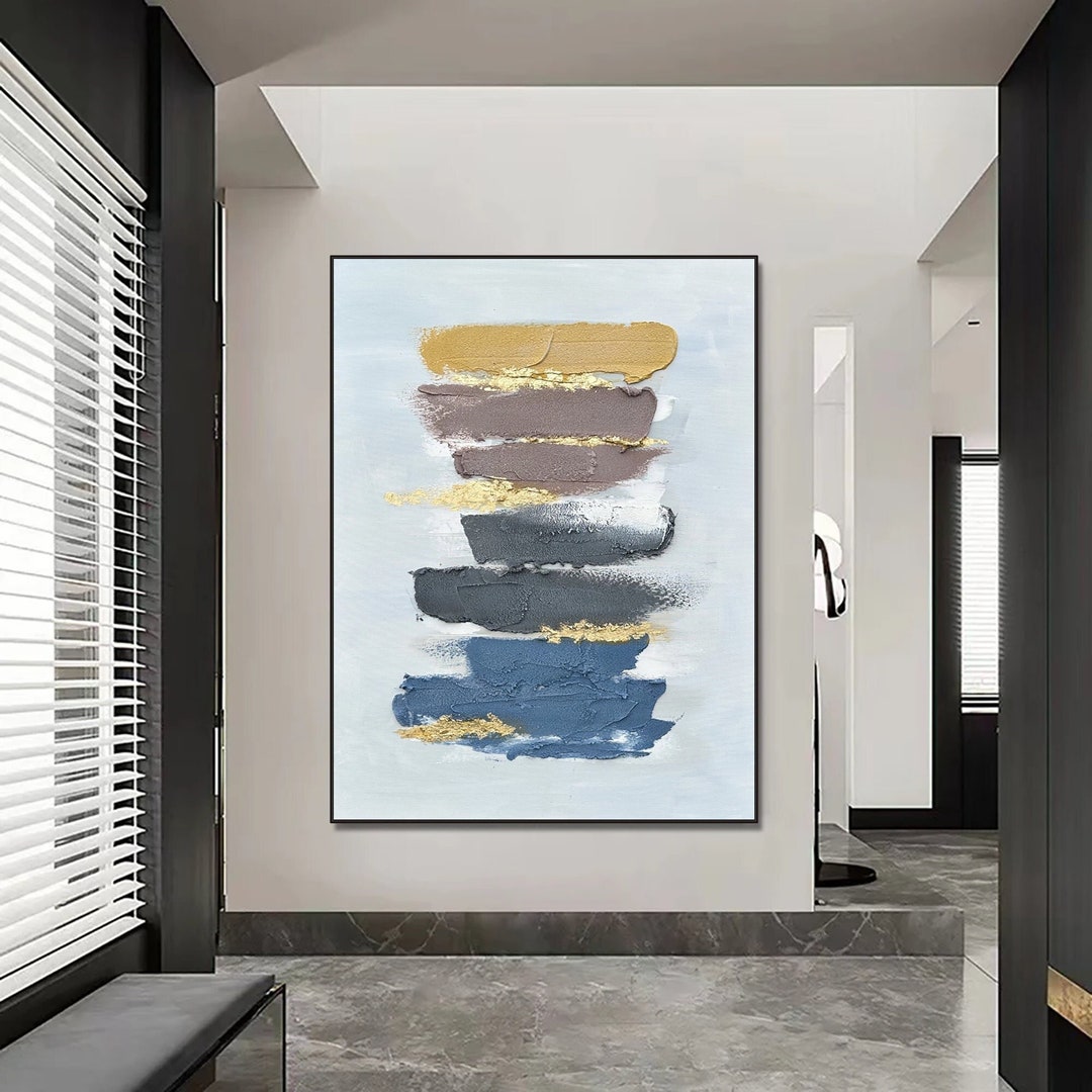 Large Abstract Texture Oil Painting on Canvas, Modern Minimalist Wall ...