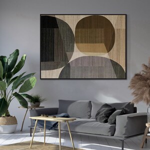 Neutral Wabi Sabi Wall Art Brown Abstract Painting Black Brown Textured ...
