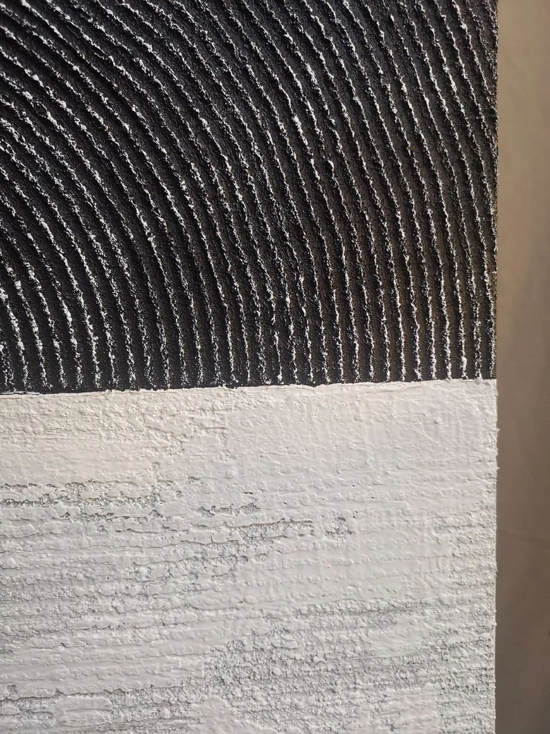 Black and White Abstract Art Painting Black and White Canvas Etsy