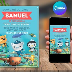 Editable Octonauts Birthday Invitation Printable Octonauts Kids ...