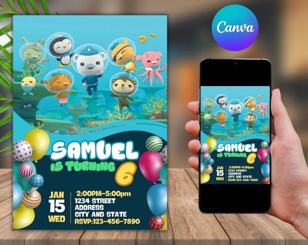 Editable Octonauts Birthday Invitation Printable Octonauts Kids ...