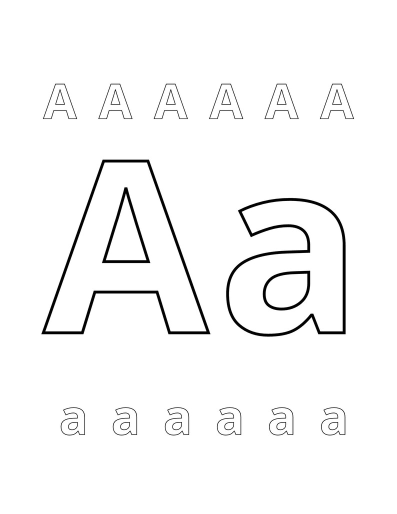 ABC Uppercase and Lowercase Letters Worksheets - 2 Font Types - 56 ...