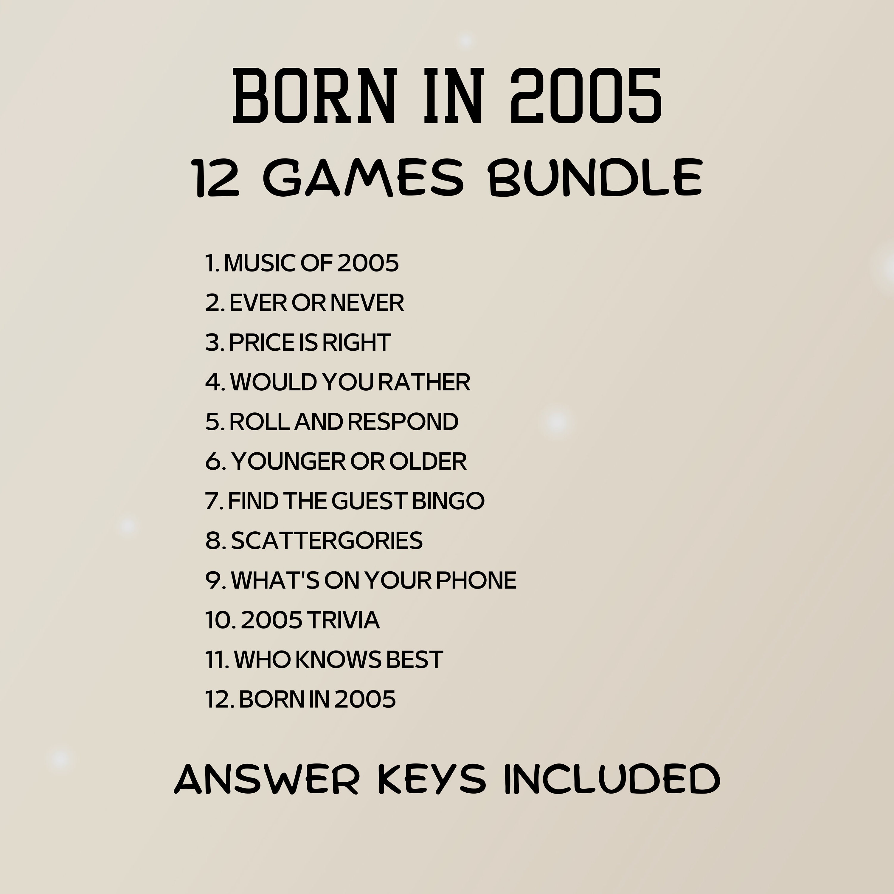 18th Birthday Games Bundle 18th Birthday Party Games 18th Etsy