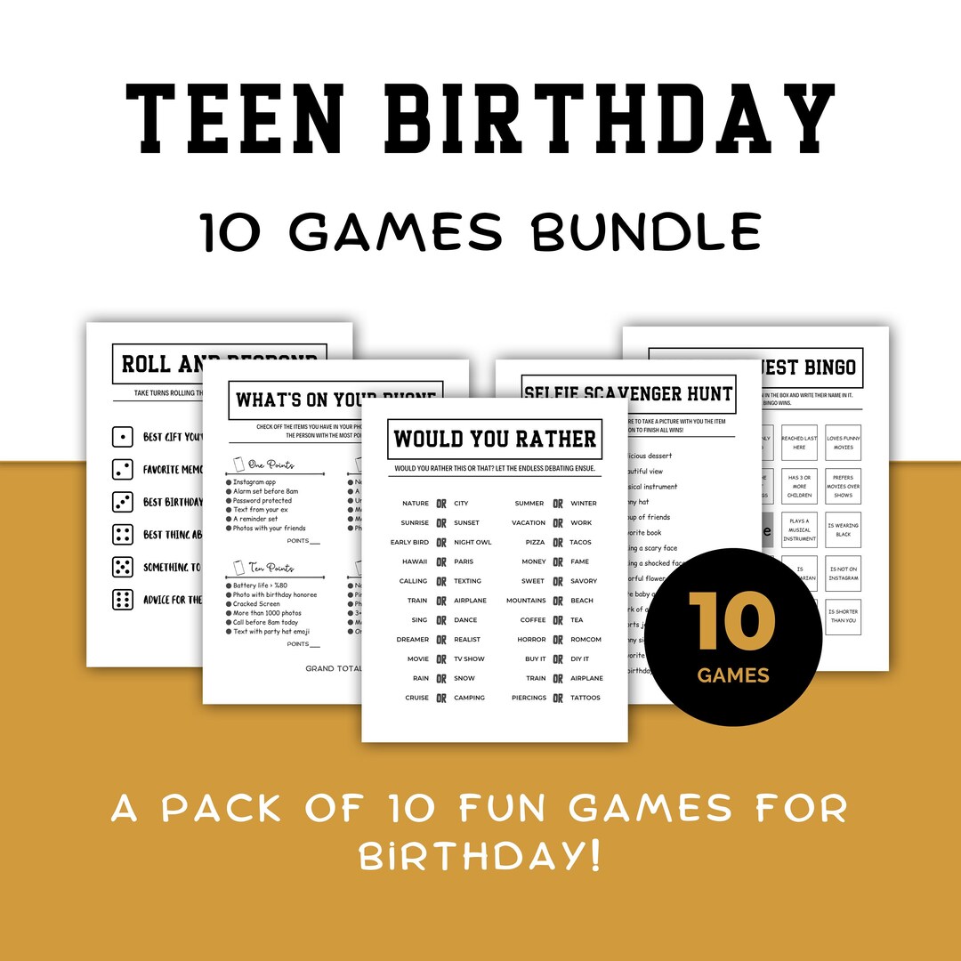 Teen Birthday Games, Teen Birthday Games Boy, Birthday Party Games for