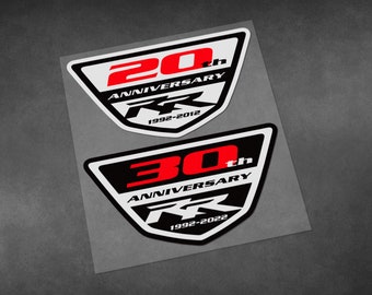 Motorcycle car high quality stickers 20th 30th anniversary decals Vinyl Material for honda 1000 RR