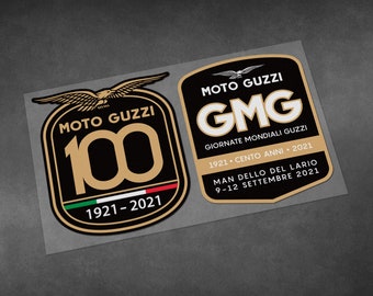 Moto coche pegatinas de alta calidad moto guzzi 100 años aniversario gmg Material de vinilo