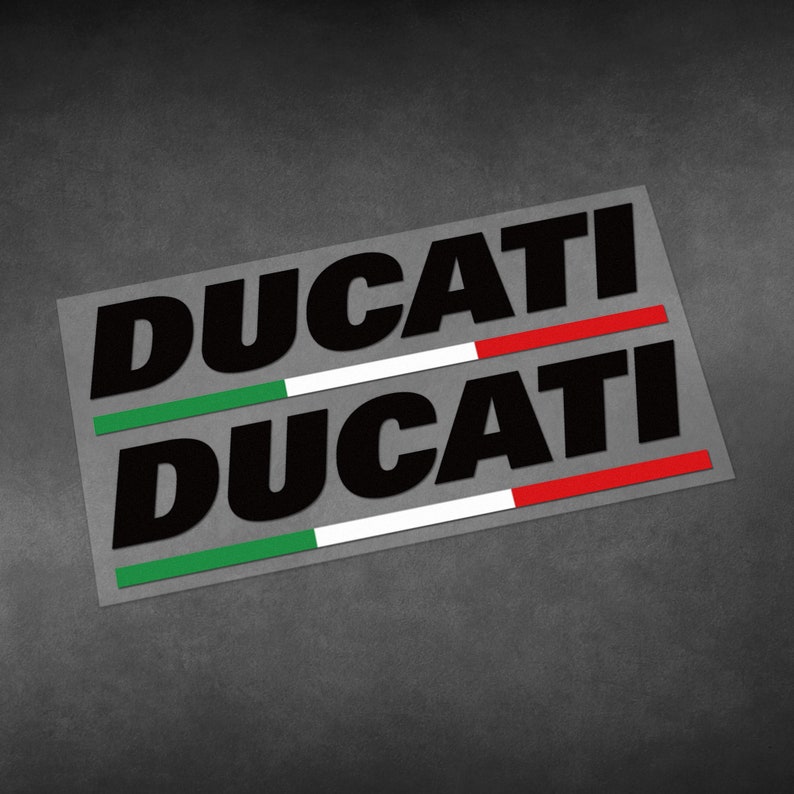 Motorcycle car high quality stickers italy ducati corse tricolor flag decals Vinyl Material Style b black