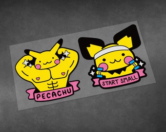 Motorcycle car high quality stickers cartoon gym Pikachu Laptop decals Vinyl Material