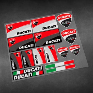 Adesivi per auto moto di alta qualità ducati corse italia bandiera tricolore decalcomanie Materiale in vinile Style a