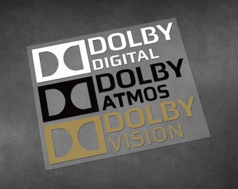 Motorcycle car high quality stickers dolby digtial atmos vision Laptop decals Vinyl Material