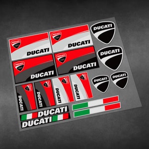 Adesivi per auto moto di alta qualità ducati corse italia bandiera tricolore decalcomanie Materiale in vinile Style c