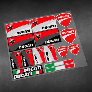 Adesivi per auto moto di alta qualità ducati corse italia bandiera tricolore decalcomanie Materiale in vinile Style b