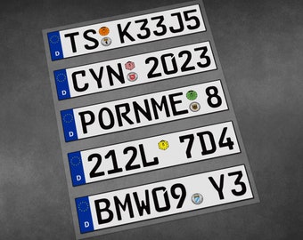 Motorcycle car stickers Germany European license plate decals Vinyl Material