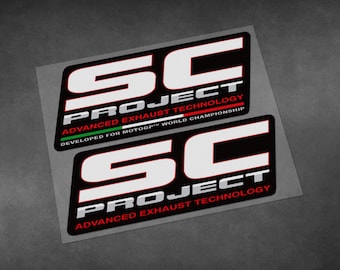 Motorcycle car high quality stickers SC project sponsor decals Vinyl Material for exhaust