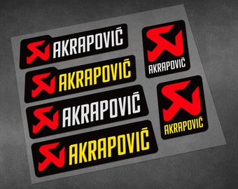 Motorcycle Car high quality stickers akrapovic sponsor decals Vinyl Material for exhaust