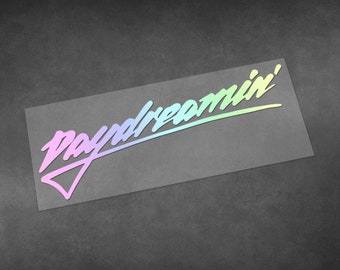 Motorcycle car stickers vaporwave daydreamin decals Vinyl Material
