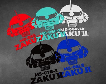 Motorcycle car high quality stickers Gundam zaku Laptop decals Vinyl Material