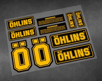 Motorfiets auto stickers van hoge kwaliteit ohlins decals Vinyl Materiaal voor schokdemper