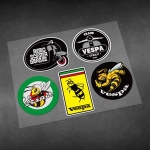 For Vespa Piaggio Scooter 3D Italy Bee Emblem Badge Front Logo Sticker  Decals