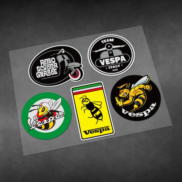 Motorcycle car high quality stickers italy team vespa hornet decals Vinyl Material