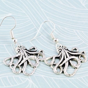 Octopus Earrings, Kraken Earrings