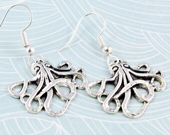 Pendientes de pulpo, pendientes de Kraken