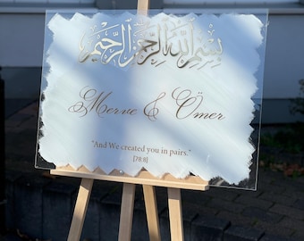 Acrylic Welcome Sign | Reception Sign | Reception Board for Dügün, Kina, Nisan, Söz (Gold, Silver)