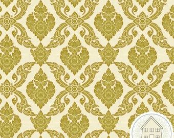 Dollhouse Wallpaper 1:12 Scale Printable Digital Download, damask Victorian  4 sheets (4 shades) A4 portrait and landscape