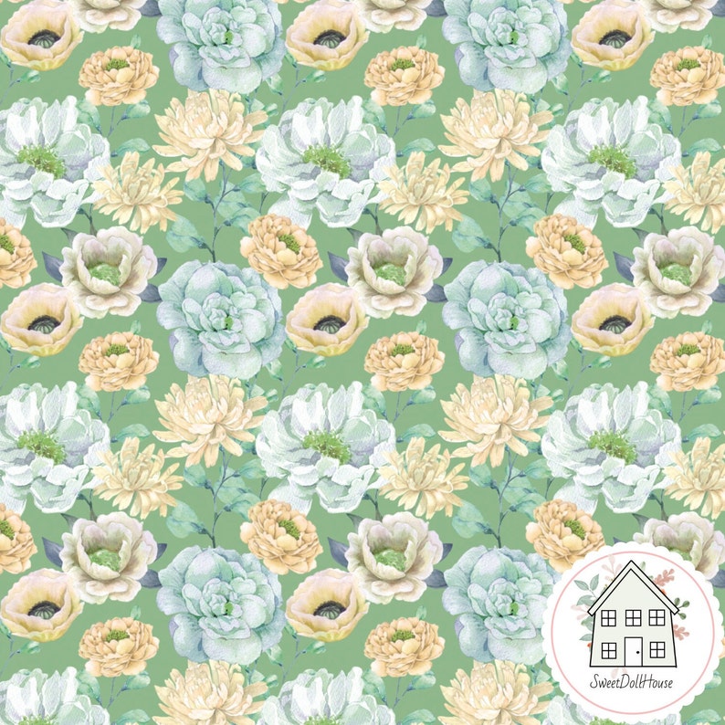 Printable Dollhouse Wallpaper A4 Digital Download Miniature Etsy