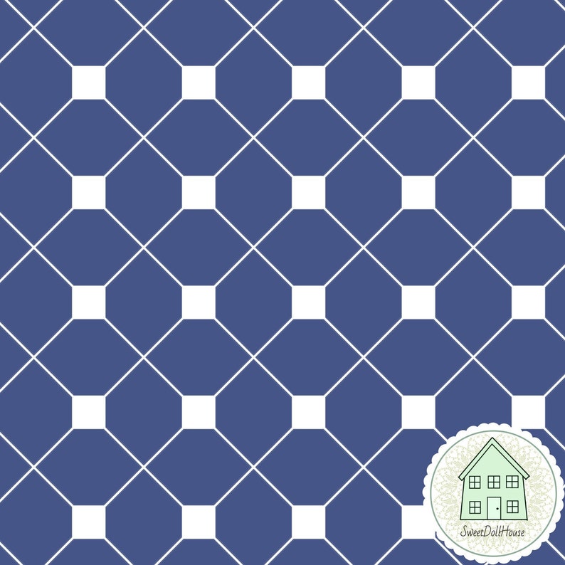 Printable Dollhouse Wallpaper A4 Digital Download, Miniature 112 Scale