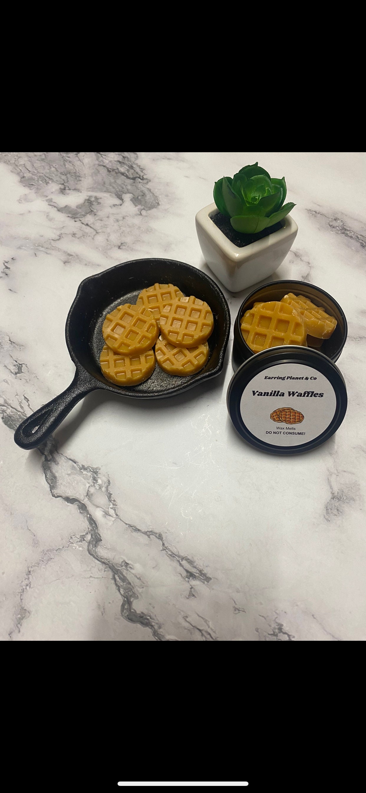 Silicone mold of little waffles for wax melts