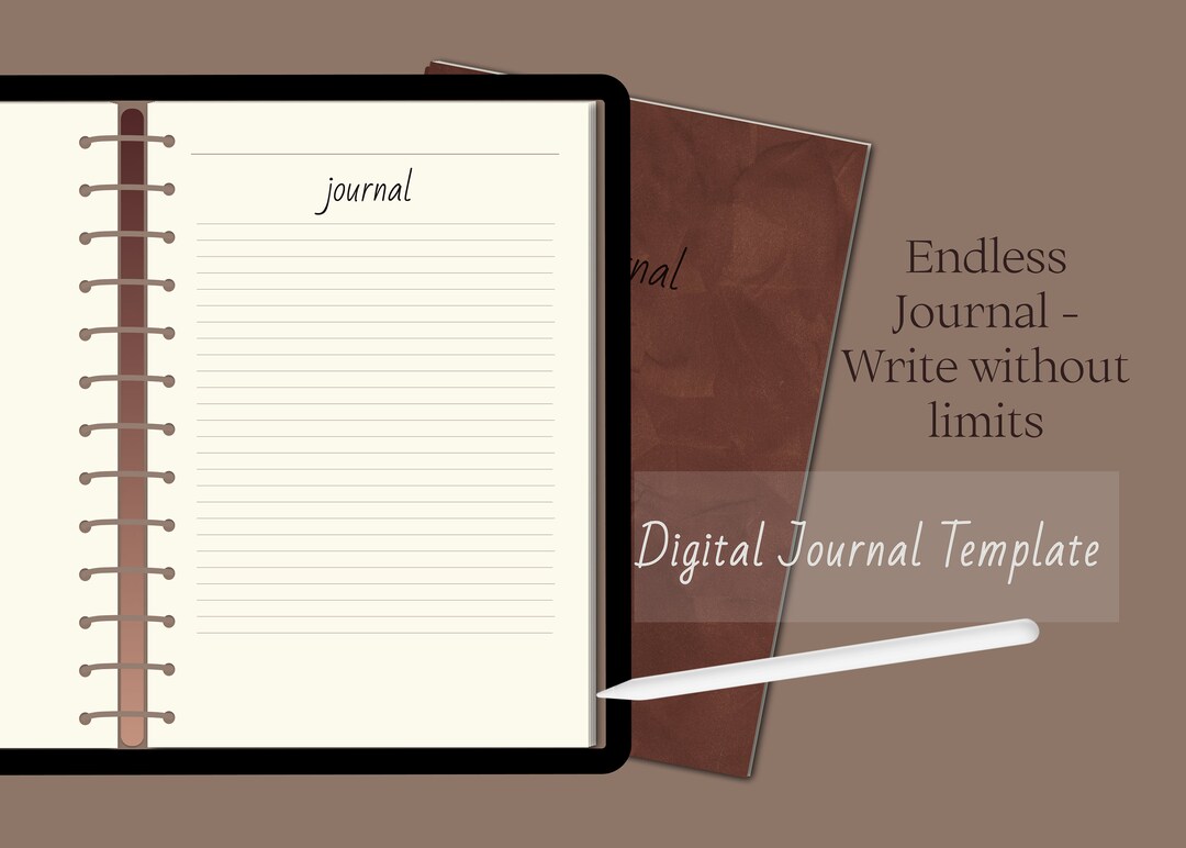 Digital Journal Template Realistic 3 Pages Landscape Endless Etsy