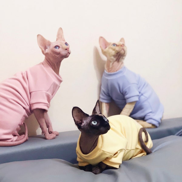 Sphynx Clothes Sphynx Pajamas Sphynx Jumper Sphynx Onesies Sphynx Kitten Clothes Warm Sphynx Cat Clothes Sphinx Clothes Sphynx Cat Sweater