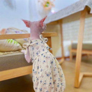 Sphynx Cat Dress for Cat Sphynx Cat Clothes for Cats Custom Girl Cat Dress Kitten Clothes Girl Cat Outfit Personalized Hairless Cat Clothing