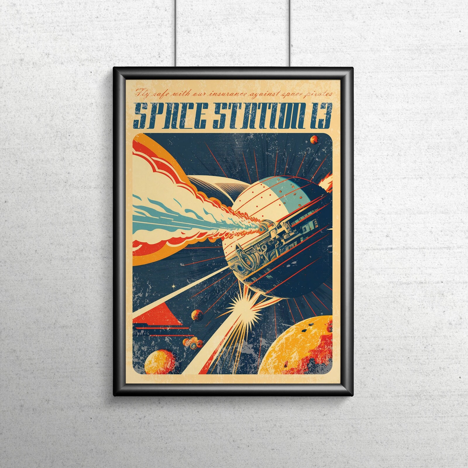 SS13 - Set of 6 Retro Futuristic Sci-fi Space Digital Print, Retro Sci ...