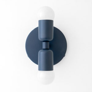 Modern Wall Sconce - Colored Sconce - Periwinkle Blue Sconce - Bathroom Lighting - Model No. 2660