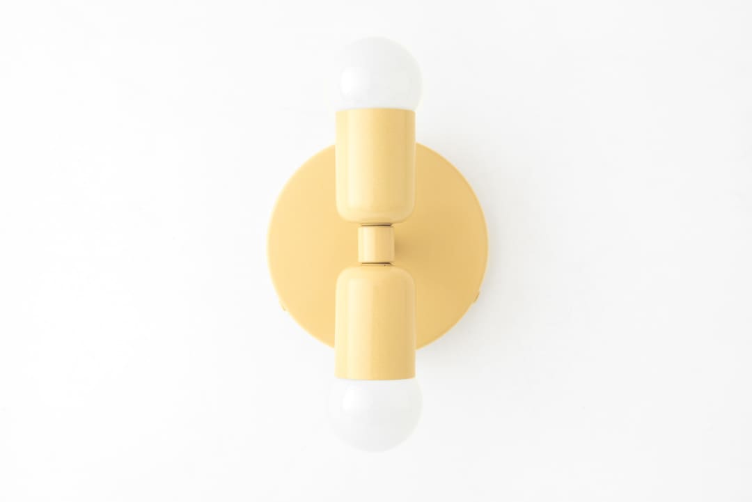 Yellow Wall Lamp Yellow Sconce Yellow Wall Light Colored Sconce Mod Lighting Model No. 2660 Etsy