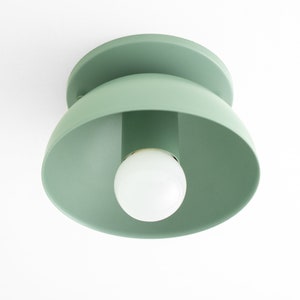 Green Ceiling Light - 6in Dome Light - Colorful Lighting - Light Fixture - Home Decor - Model No. 4812