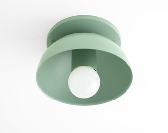 Green Ceiling Light - 6in Dome Light - Colorful Lighting - Light Fixture - Home Decor - Model No. 4812