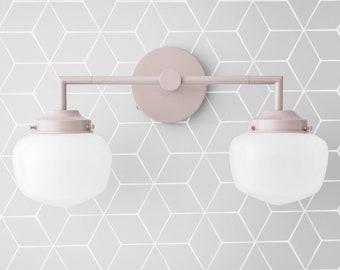 Mauve Bathroom Light - Bohemian Style - Purple Vanity Light - Eccentric Lighting - Model No. 0276